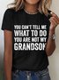 T-shirts Décontracté Été Lettres de texte Coton Micro-élasticité Ample Col Rond Régulier Droit pour Femmes