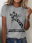T-shirts Décontracté Imprimé d'Animal Été Quotidien Ample Manches Courtes Col Rond Régulier Droit pour Femmes