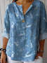Blouses Simple Printemps / Automne PÂQUES (lapin) Polyester Aucune élasticité Ample Régulier Droit Régulier pour Femmes