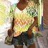 T-shirts Décontracté Floral Été Micro-élasticité Quotidien Manches Courtes Régulier Trapèze Régulier pour Femmes