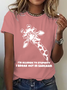 T-shirts Décontracté Imprimé d'Animal Été Quotidien Ample Manches Courtes Col Rond Régulier Droit pour Femmes