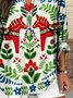 Blouses Femmes Élégant Floral Printemps / Automne Polyester Aucune élasticité Ample Manches Longues Col Châle Régulier