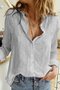 Chemises Femmes Décontracté Plain Printemps / Automne Polyester Quotidien Coupe Régulière Manches Longues Trapèze Col de Chemise