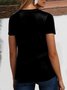T-shirts Femmes Décontracté Floral Été Polyester Micro-élasticité Quotidien Coupe Régulière Manches Courtes Régulier