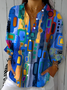 Chemises Décontracté Abstrait Printemps / Automne Polyester Aucune élasticité Quotidien Ample Boucle Régulier pour Femmes