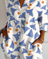 Chemises Décontracté Printemps / Automne Feuille Polyester Aucune élasticité Ample Droit Régulier Col de Chemise pour Femmes