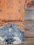 T-shirts Femmes Décontracté Ethnique Été Micro-élasticité Quotidien Manches Courtes Régulier Trapèze Régulier