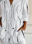Chemises Femmes Pois Polka Décontracté Printemps / Automne Aucune élasticité Quotidien Ample Manches Longues Boucle Régulier