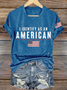 T-shirts Femmes Décontracté Été Drapeau des États-Unis Polyester Col V Quotidien Coupe Régulière Manches Courtes Ligne T