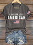 T-shirts Femmes Décontracté Été Drapeau des États-Unis Polyester Col V Quotidien Coupe Régulière Manches Courtes Ligne T