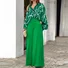 Deux Pièces Ensembles Femmes Géométrique Décontracté Été Polyester Naturel Bal Coupe Régulière Top Avec Pantalons Droit