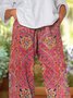 Pantalons Décontracté Ethnique Printemps / Automne Coton Naturel Micro-élasticité Coupe Régulière Pantalons Harem Régulier pour Femmes