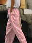Pantalons Géométrique Décontracté Printemps / Automne Naturel Aucune élasticité Quotidien Long Régulier Pantalon baggy pour Femmes