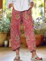 Pantalons Décontracté Ethnique Printemps / Automne Coton Naturel Micro-élasticité Coupe Régulière Pantalons Harem Régulier pour Femmes