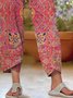 Pantalons Décontracté Ethnique Printemps / Automne Coton Naturel Micro-élasticité Coupe Régulière Pantalons Harem Régulier pour Femmes