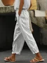 Pantalons Géométrique Décontracté Printemps / Automne Naturel Aucune élasticité Quotidien Long Régulier Pantalon baggy pour Femmes