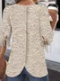 Blouses Femmes Simple Floral Été Coton Micro-élasticité Domestique Coupe Régulière Col Rond Régulier