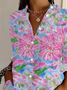 Chemises Femmes Décontracté Floral Printemps / Automne Quotidien Ample Régulier Droit Boucle T.-N.-L.