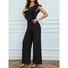 Combinaisons Rue Plain Été Polyester Taille Haute Micro-élasticité Sans Manches Col Rond Régulier pour Femmes