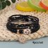 Bracelets Rétro Abstrait Toutes Les Saisons Imprimé Quotidien multicouche Bracelet Céramique pour Femme