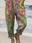 Combinaisons Boho La peinture Été Micro-élasticité Vacances Coton Et Lin Gallus Top Débardeur Droit pour Femmes