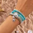 Bracelets Femmes Décontracté Bloc de Couleur Toutes Les Saisons Roulotté Faire la navette multicouche Bracelet Perle