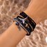 Bracelets Femmes Décontracté Bloc de Couleur Toutes Les Saisons Roulotté Faire la navette multicouche Bracelet Perle