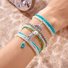 Bracelets Femmes Décontracté Bloc de Couleur Toutes Les Saisons Roulotté Faire la navette multicouche Bracelet Perle