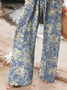 Pantalons Décontracté Floral Printemps / Automne Imprimé Micro-élasticité Ample Long Régulier Pantalon baggy pour Femmes
