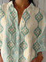 Chemises Bloc de Couleur Décontracté Printemps / Automne Micro-élasticité Quotidien Manches Longues Régulier Régulier Col de Chemise pour Femmes