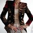 Micro-élasticité Manches Longues Devant Ouvert Régulier Géométrique Blazer Imprimé pour Femmes