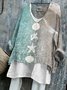 Chemises Femmes Décontracté Floral Printemps / Automne Coton Col V Micro-élasticité Coupe Régulière Régulier Régulier