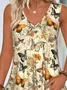 Top Débardeur Tops Décontracté Papillon Été Col V Micro-élasticité Quotidien Coupe Régulière Trapèze Régulier pour Femmes