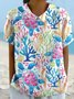 Blouses Femmes Floral Simple Été Coton Micro-élasticité Faire la navette Manches Courtes Col Châle Régulier