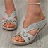 Sandales Antidérapantes Rue Plain Été Quotidien Cuir Cuir Sandales Antidérapantes à Enfiler Polyuréthane pour Femmes