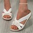 Sandales Antidérapantes Rue Plain Été Quotidien Cuir Cuir Sandales Antidérapantes à Enfiler Polyuréthane pour Femmes
