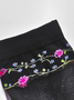 Chaussettes Rétro Bloc de Couleur Toutes Les Saisons Polyester Imprimé Absorber l'Humidité et Évacuer la Sueur Domestique Chaussettes sur le mollet Régulier pour Femmes