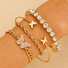 Bracelets Femmes Décontracté Floral Toutes Les Saisons Vacances Métal multicouche Bracelet