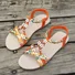 Sandales Espadrilles Femmes Boho Floral Été Polyester Vacances Toit ouvert Sandales Espadrilles Matériel de tissage à Enfiler