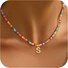 Collier Rétro Toutes Les Saisons Lettres de texte Quotidien Métal Pendentif Collier pour Femmes
