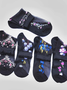 Chaussettes Rétro Bloc de Couleur Toutes Les Saisons Polyester Imprimé Absorber l'Humidité et Évacuer la Sueur Domestique Chaussettes sur le mollet Régulier pour Femmes