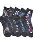 Chaussettes Rétro Bloc de Couleur Toutes Les Saisons Polyester Imprimé Absorber l'Humidité et Évacuer la Sueur Domestique Chaussettes sur le mollet Régulier pour Femmes