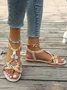 Sandales Espadrilles Femmes Boho Floral Été Polyester Vacances Toit ouvert Sandales Espadrilles Matériel de tissage à Enfiler