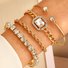 Bracelets Femmes Décontracté Floral Toutes Les Saisons Vacances Métal multicouche Bracelet