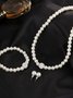 Collier Dame Romance Plain Toutes Les Saisons Joint Fendu ensemble Avec Faux Diamant Chaîne Colliers pour Femmes