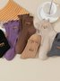 Chaussettes Femmes Sexy Toutes Les Saisons Motifs de broderie Coton Imprimé Antidérapant Faire la navette Chaussettes sur le mollet Régulier