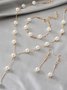Collier Dame Romance Plain Toutes Les Saisons Roulotté Bal Perle Chaîne Colliers pour Femmes