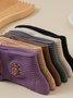 Chaussettes Femmes Sexy Toutes Les Saisons Motifs de broderie Coton Imprimé Antidérapant Faire la navette Chaussettes sur le mollet Régulier
