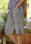 Pantalons Géométrique Décontracté Été Naturel Micro-élasticité Coupe Régulière Plage Shorts Trapèze Cinquième pantalon pour Femmes
