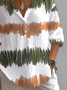 Chemises Femmes Décontracté Abstrait Printemps / Automne Polyester Imprimé Aucune élasticité Ample Régulier Col de Chemise